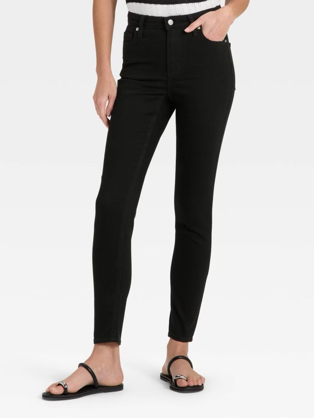 High-rise skinny jeans